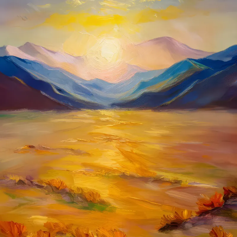 Painting: Alpine Desert Midday Mirage