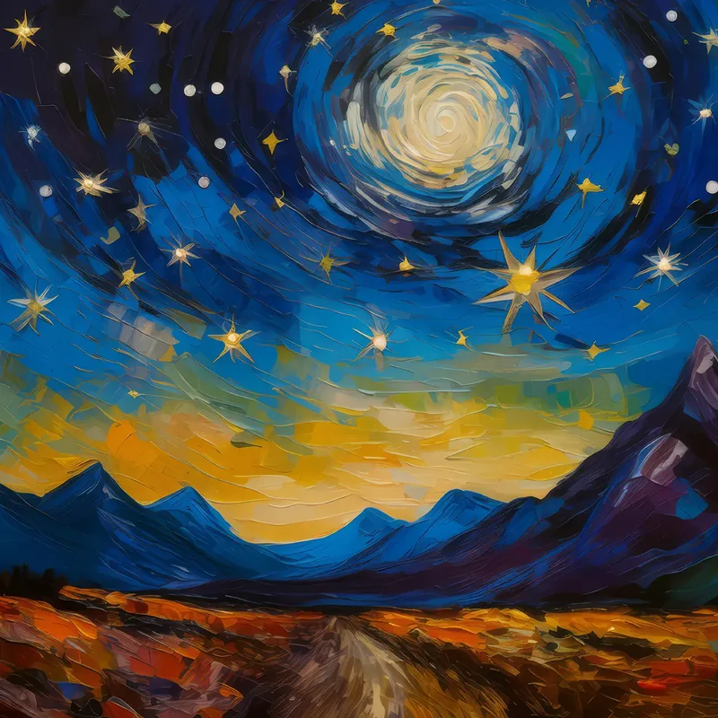 Painting: Alpine Desert Midnight Stars