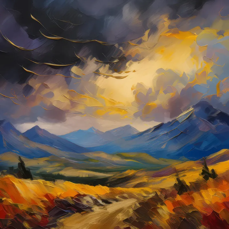 Painting: Alpine Desert Storm Approaching