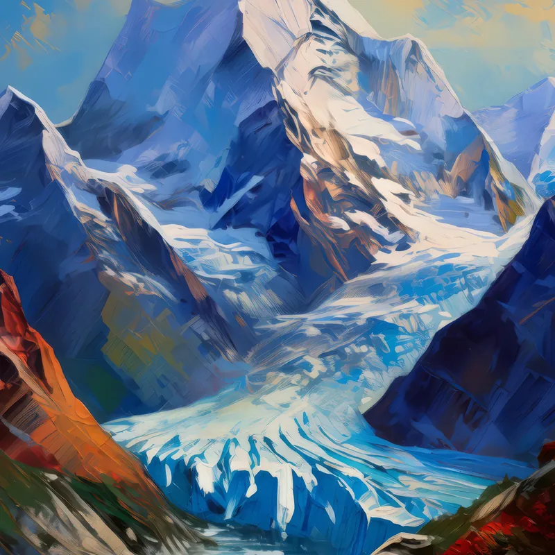 Painting: Alpine Glacier View