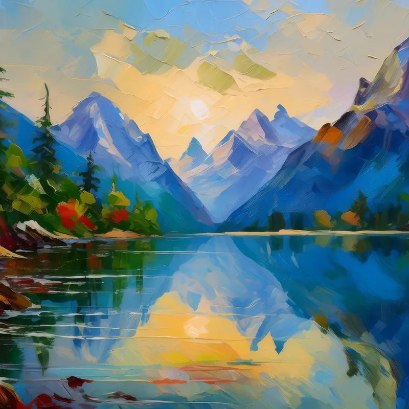 Painting: Alpine Lake’s Calm