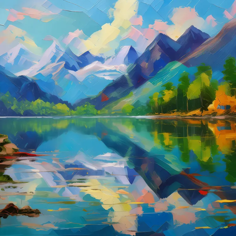 Painting: Alpine Lake’s Deep Calm