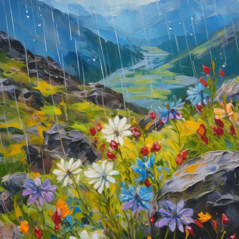 Painting: Alpine Rain Shower