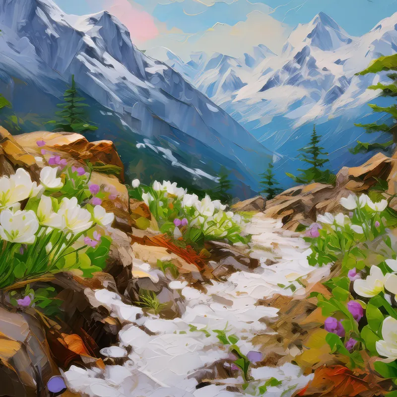Painting: Alpine Spring Thaw