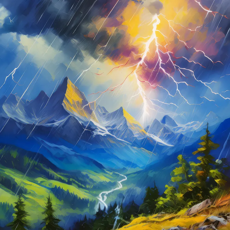 Painting: Alpine Thunderstorm