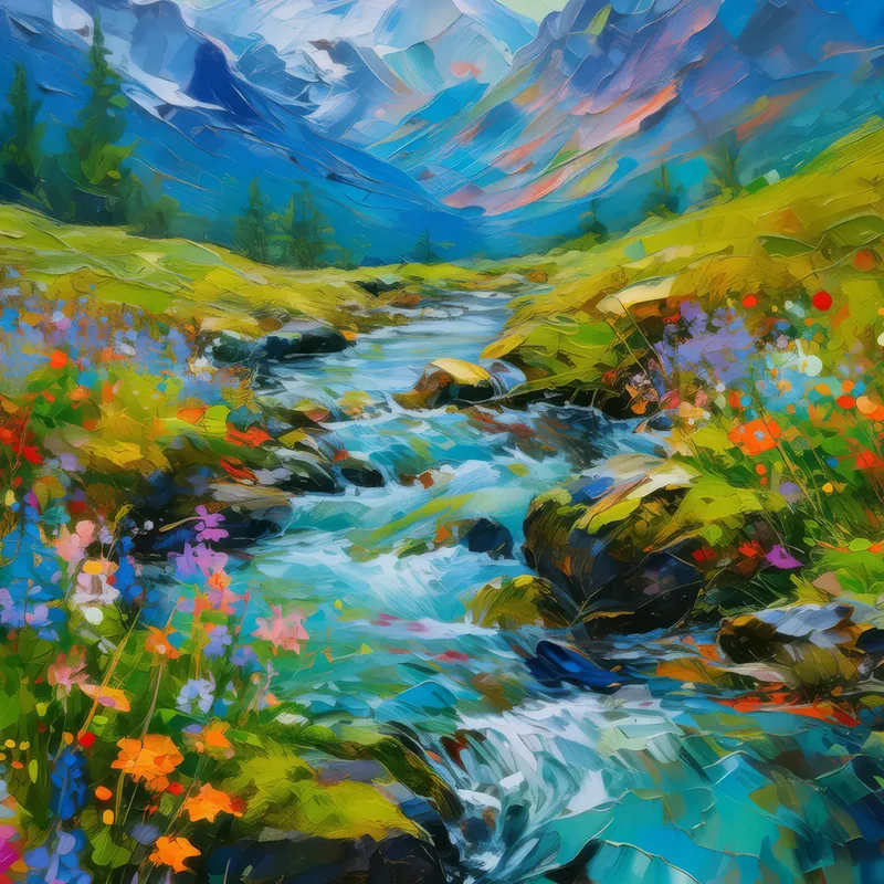Painting: Alpine Tundra Stream