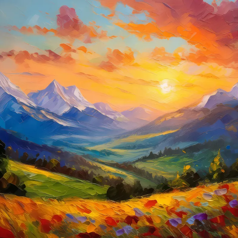 Painting: Alpine Valley Sunrise