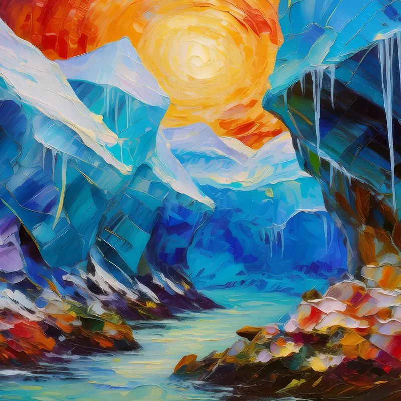 Painting: Ancient Ice Caves