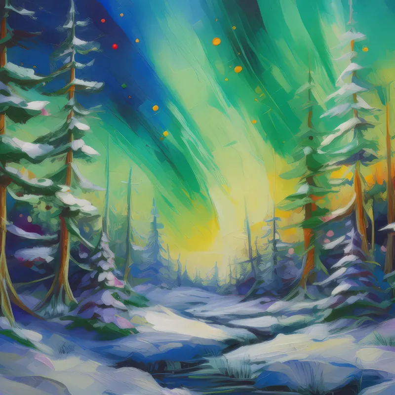 Painting: Arctic Aurora Borealis