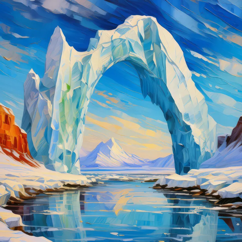 Painting: Arctic Desert Ice Arch