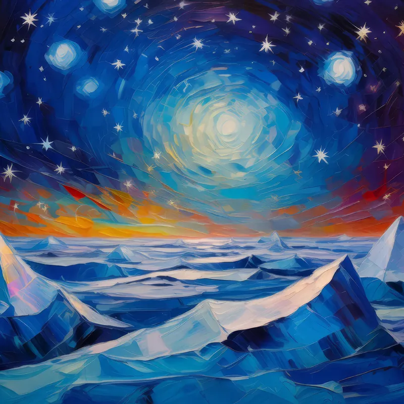 Painting: Arctic Desert Ice Field
