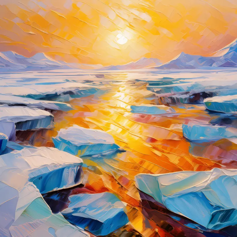 Painting: Arctic Desert Ice Patterns