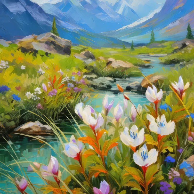 Painting: Arctic Flora and Fauna