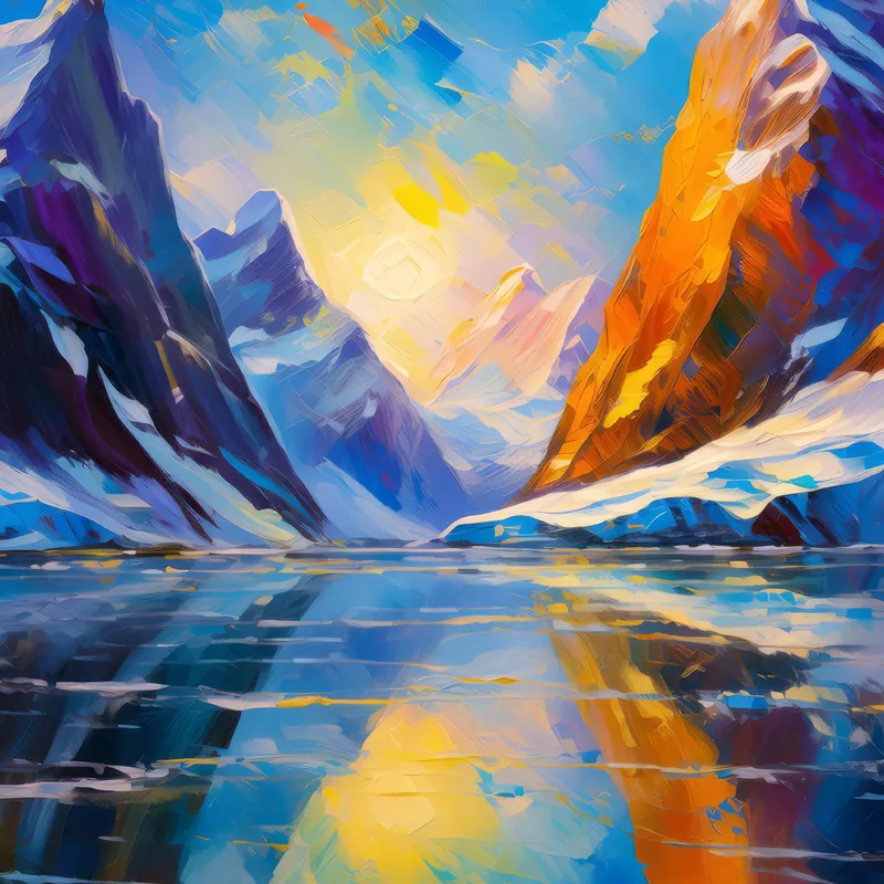 Painting: Arctic Glacial Peaks