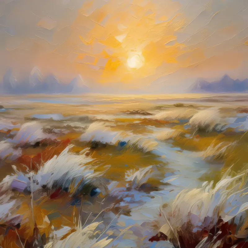 Painting: Arctic Grassland Dawn