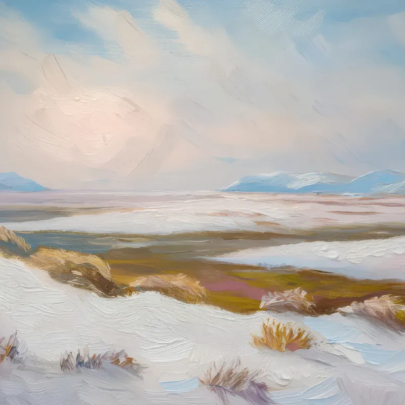 Painting: Arctic Grassland in Winter