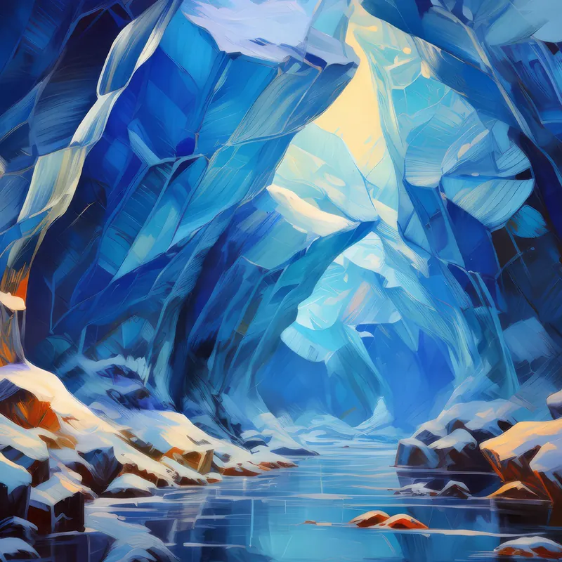 Painting: Arctic Ice Caverns