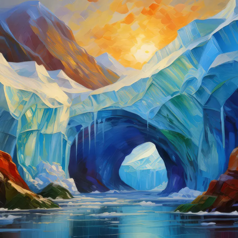 Painting: Arctic Ice Caves