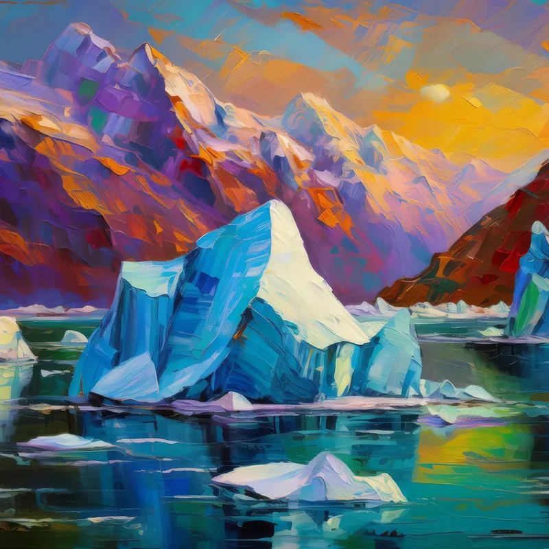Painting: Arctic Icebergs
