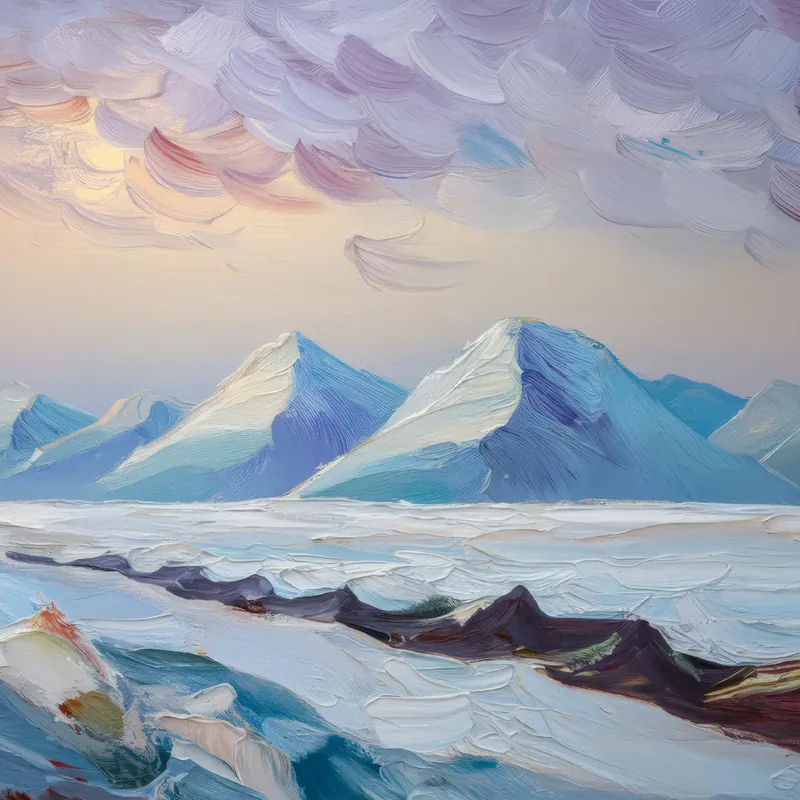 Painting: Arctic Mountain Horizon