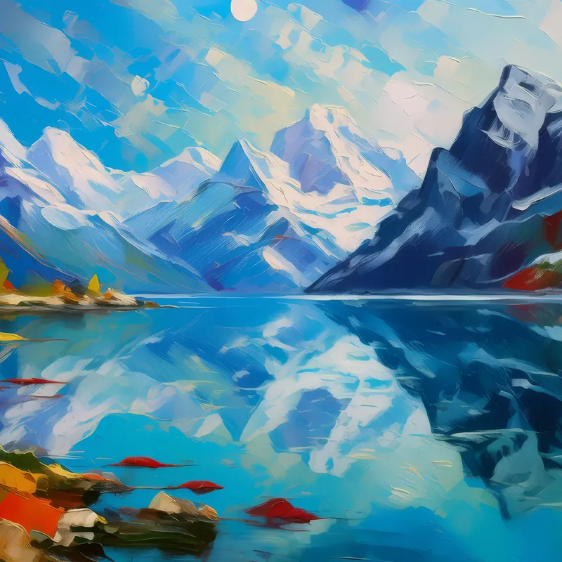 Painting: Arctic Mountain Lake