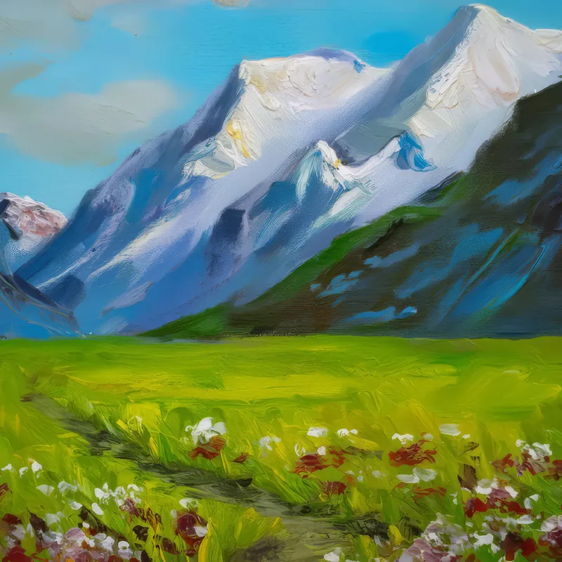 Painting: Arctic Mountain Meadow