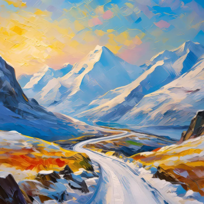 Painting: Arctic Mountain Pass