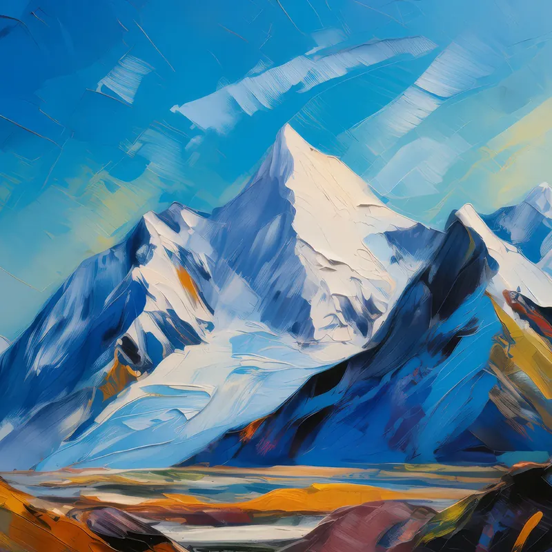 Painting: Arctic Mountain Range