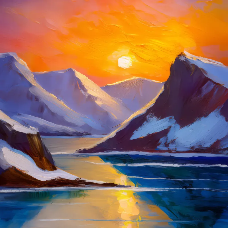 Painting: Arctic Mountain Shadows