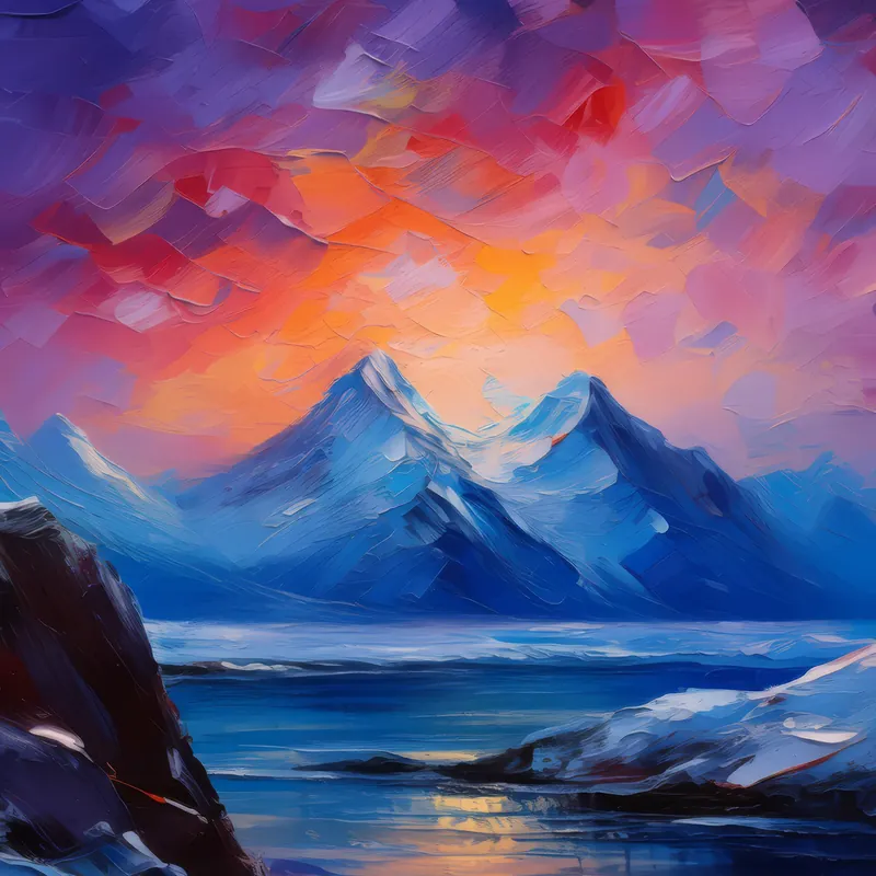Painting: Arctic Mountain Twilight