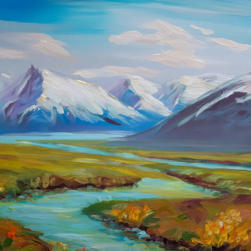 Painting: Arctic Tundra View