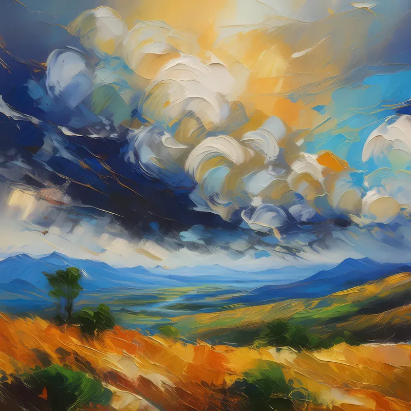 Painting: Asperitas Clouds over Plateau