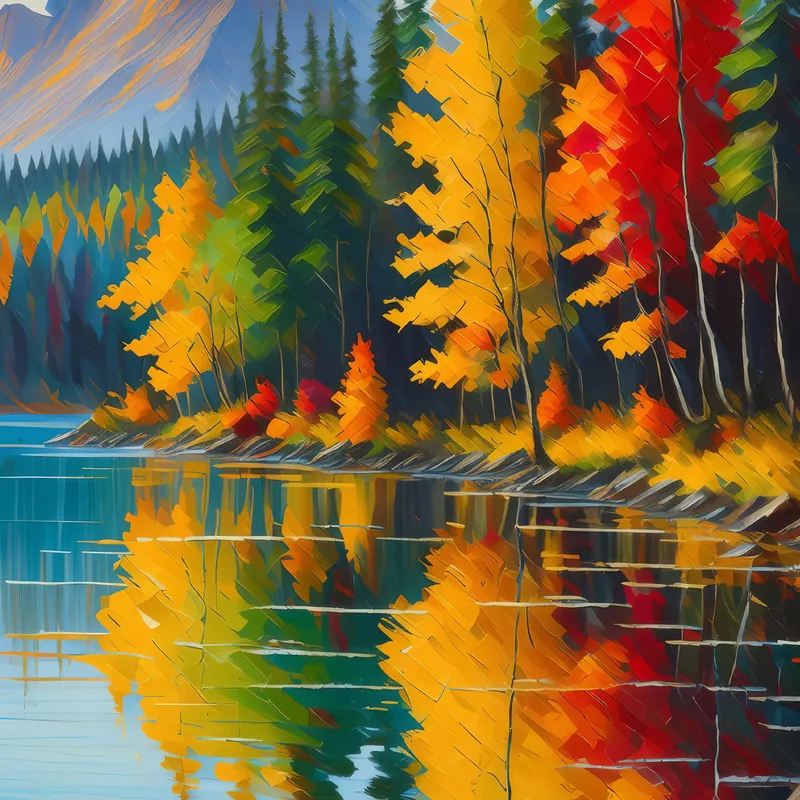 Painting: Autumn Boreal Reflections