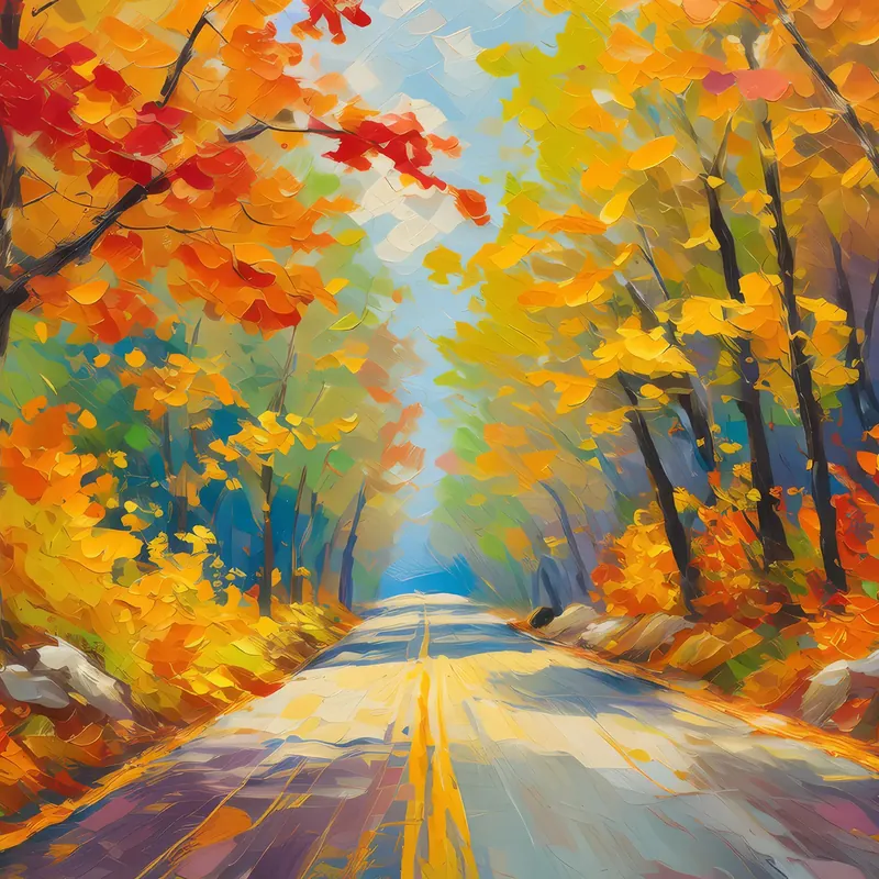 Painting: Autumn Canopy Road
