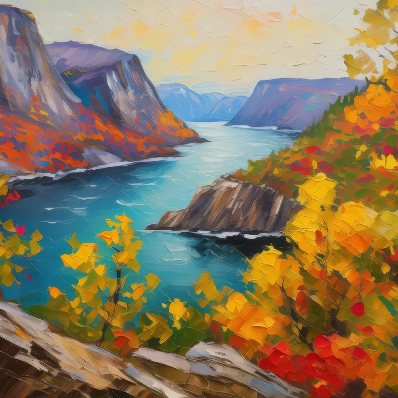 Painting: Autumn Fjord Vista