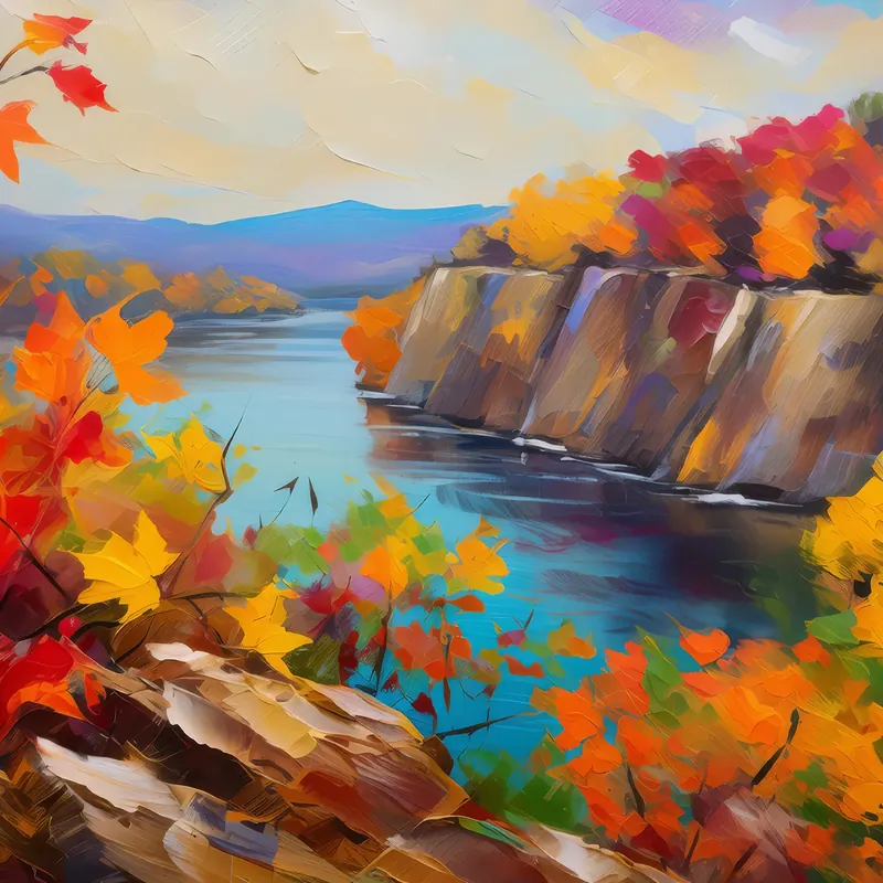 Painting: Autumn Foliage Bluff