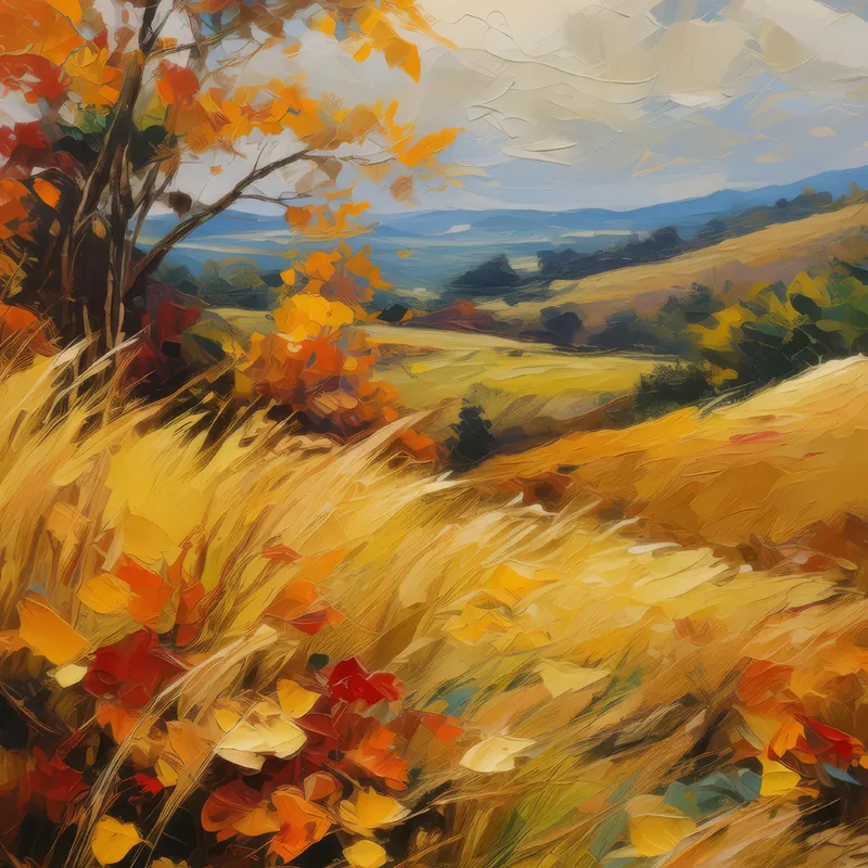 Painting: Autumn Grassland Colors