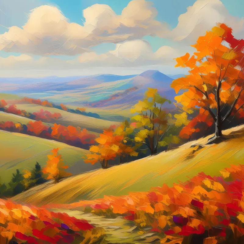 Painting: Autumn Knoll Panorama