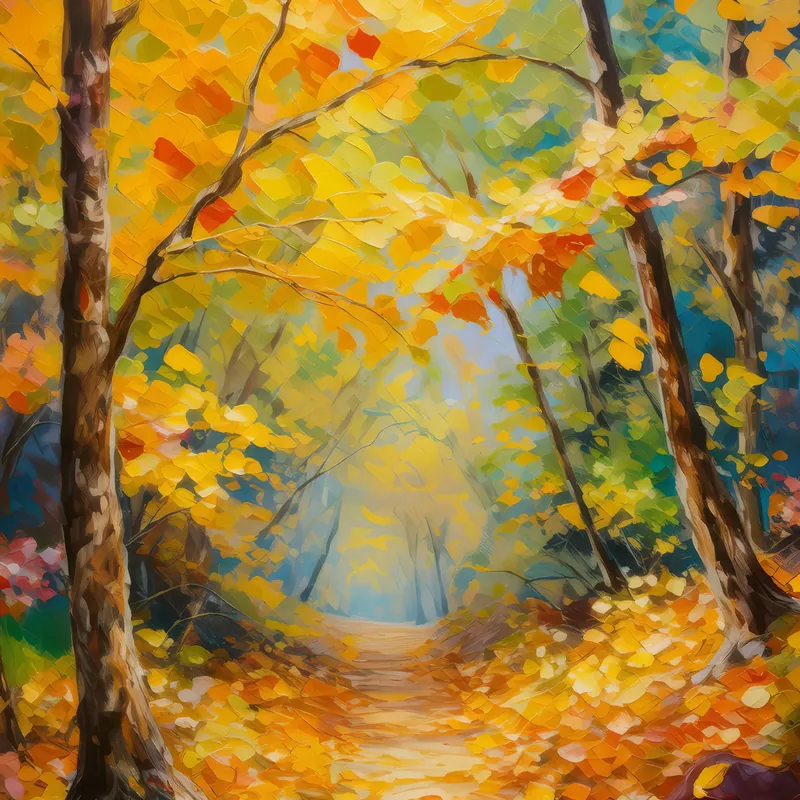 Painting: Autumn’s Golden Canopy