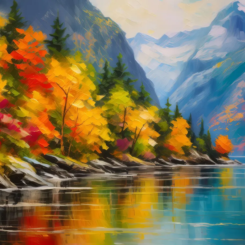 Painting: Autumn’s Retreat at the Fjord