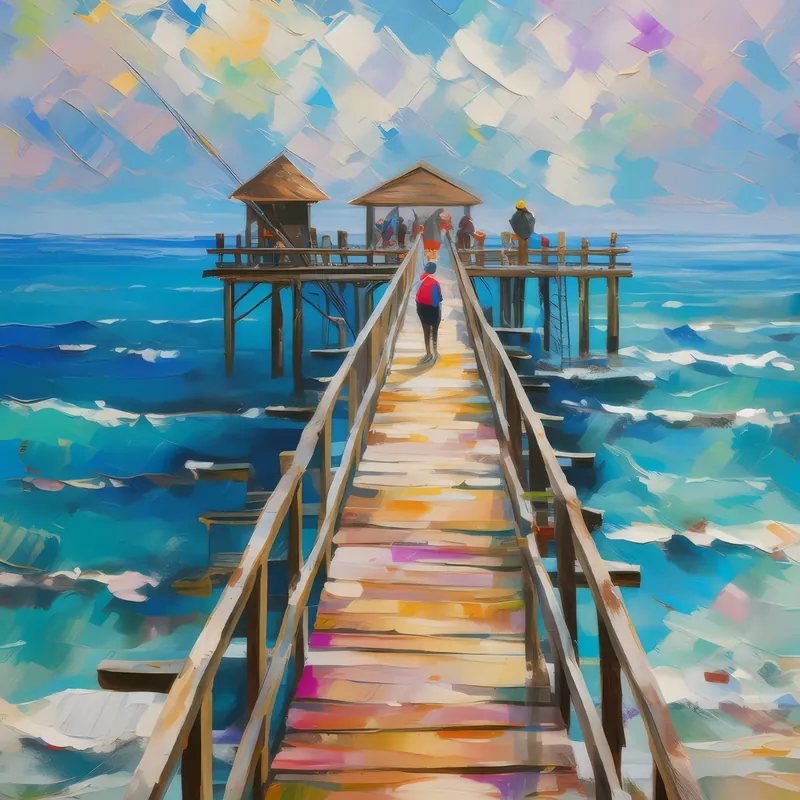 Painting: Beachside Fishing Pier