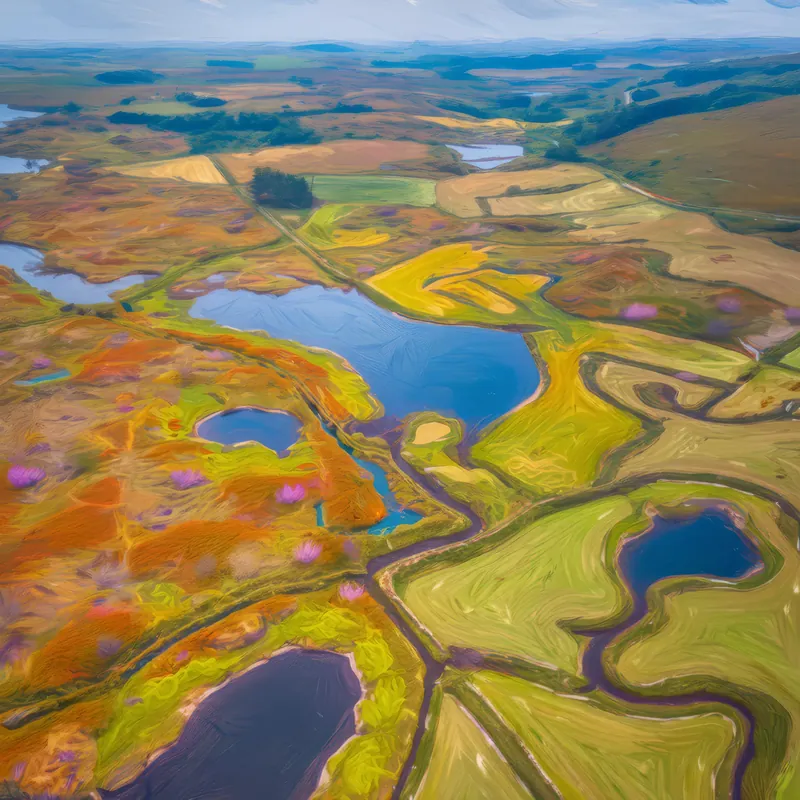 Painting: Birds Eye View of Moor