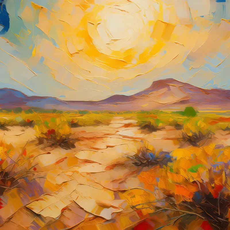 Painting: Blistering Desert Wasteland