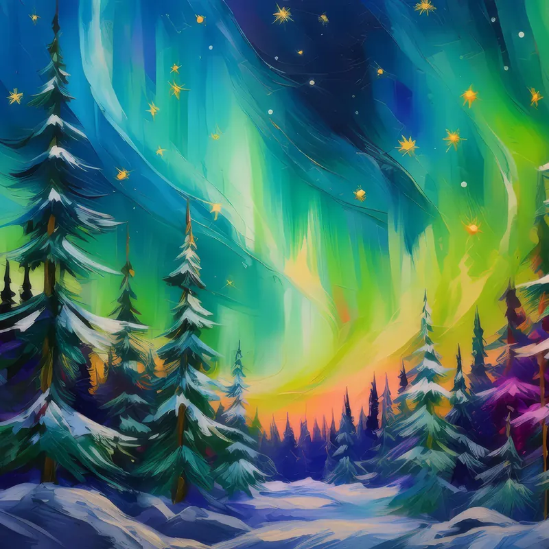Painting: Boreal Forest Aurora