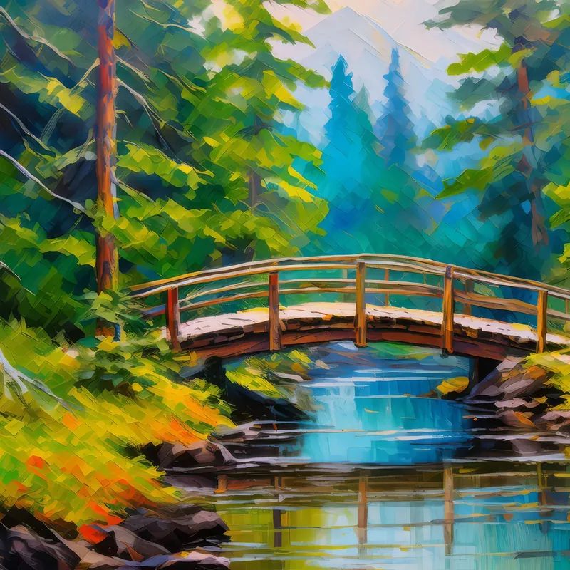 Painting: Boreal Forest Bridge