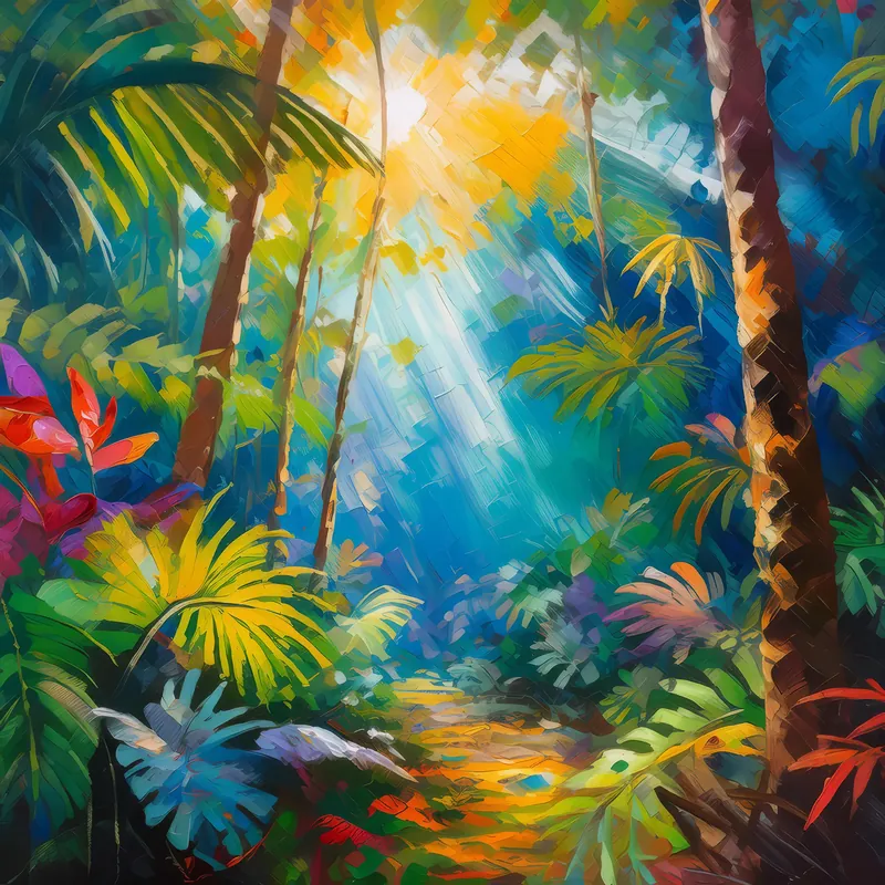 Painting: Canopy Shadows at Noon