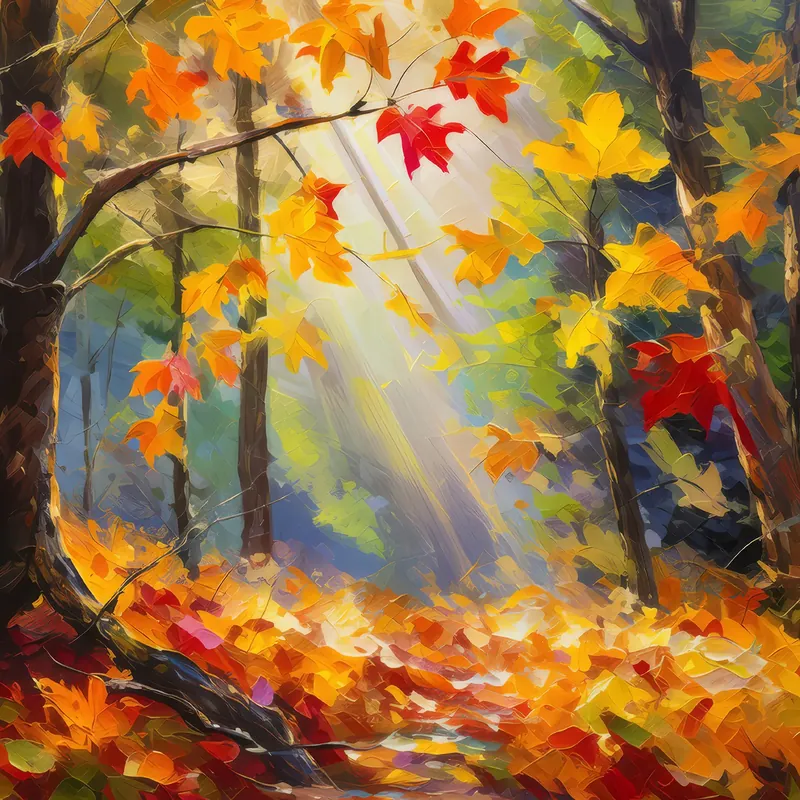 Painting: Canopy of Autumn Leaves