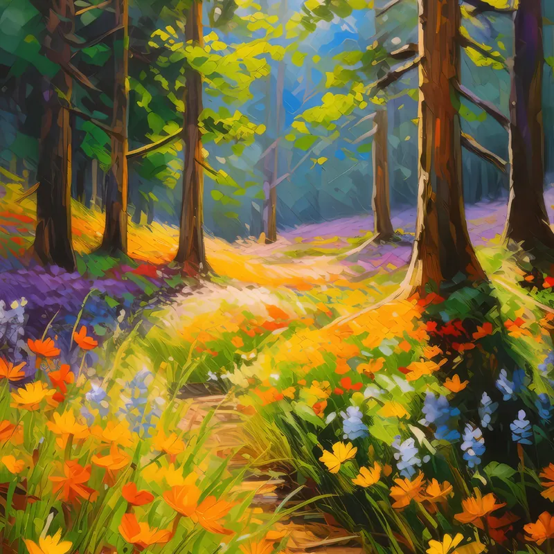 Painting: Carpet of Forest Flowers