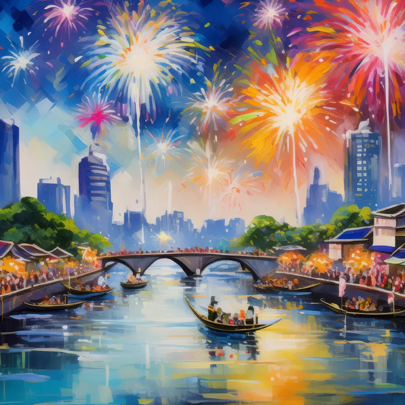 Painting: City Fireworks Festival
