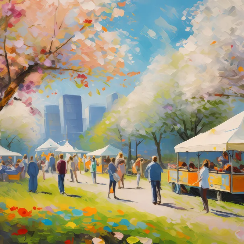 Painting: City Park Spring Festival